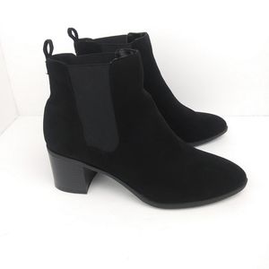 Simply Be Wide Black Stretch Calf Booties Size 10W